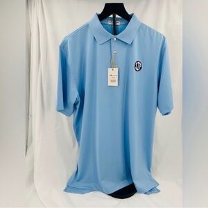Ole Miss SIP Logo - Powder Blue Peter Millar Polo - XL - NWT & Sealed